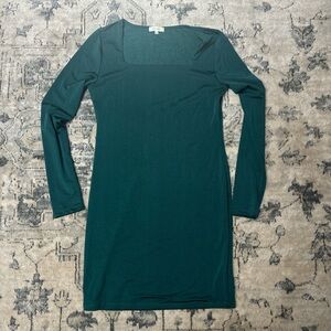 Chic Long Sleeve Teal Bodycon Dress